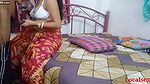 Red Saree Boudi Sex In Husband Hardly in dogy style