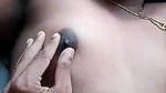 Shy young girl havin