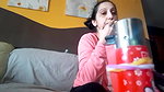 Chubby aunty shy to expose her face while sucking her hubby’s dick