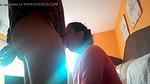 Chubby aunty shy to expose her face while sucking her hubby’s dick