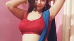 Rupsa Sexy Boobs and Navel in red bra and blue saree