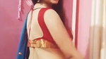 Rupsa Sexy Boobs and Navel in red bra and blue saree