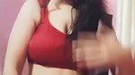 Rupsa Sexy Boobs and Navel in red bra and blue saree