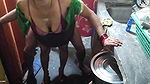 Very cute sexy Indian housewife kitchen sex