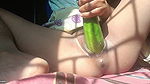 Desi horny village girl masturbating with cucumber