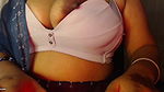 Boobs White Bra Nipple Pinching One Boobs Show