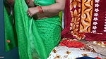 Beautiful Indian bhabhi is wearing saree