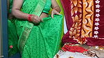 Beautiful Indian bhabhi is wearing saree