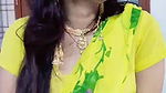 hot marathi gilr sexy navel in yellow saree and belly chain