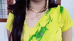 hot marathi gilr sexy navel in yellow saree and belly chain