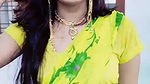 hot marathi gilr sexy navel in yellow saree and belly chain