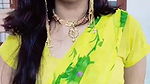 hot marathi gilr sexy navel in yellow saree and belly chain