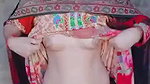 Hijabi paki girl shows boobs and hairy pussy