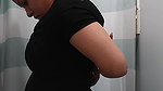 Plump MILF with huge boobs caught in Bra Panty in trial room