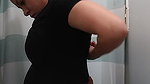 Plump MILF with huge boobs caught in Bra Panty in trial room