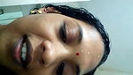 Desi girl making video for lover in bathroom