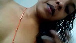 Desi girl making video for lover in bathroom