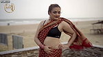 Dolon with her Red Color Georgette Saree – Fashion Ullas