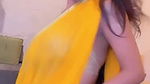 SEDUCTION FILLED BABE SEXY IN YELLOW SAREE BACKLESS HOTNESS