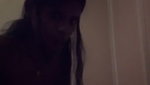 Shy girl having in dark