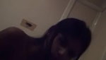 Shy girl having in dark