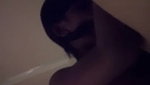 Shy girl having in dark