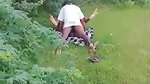 Mature couple caught fucking outdoor