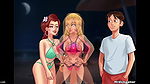 Summertime saga foursome group sex with my collage girls