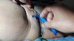 Cutting Auntie’s Dense Pussy Hair