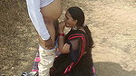 Desi indian Marathi kavita bhabhi fuck with Tatya boyfriend in jungle , riding on dick like whore , give good job in Saree