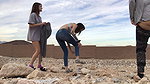 xie fux lex zia and violet pee outside naked