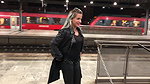 txXxSandy Pissinferno Am Bahnhof