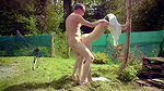 Skirt Pee Girl Fucked and Spunked on
