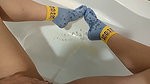 petizing pussy waters legs in socks