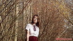 lking through the woods on her way home and relieve
