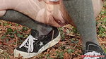 lking through the woods on her way home and relieve