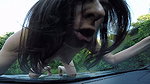 lia Jordan Kissing and licking the windshield