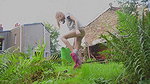 e Daddy s Girl takes a pee Out Doors