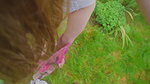 e Daddy s Girl takes a pee Out Doors