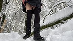 92Ann Aston Heisse Pinkelaktion Im Winter Wunderland