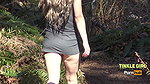 85Tinkle Girl gets a wet piss fuck in the forest