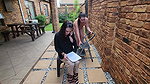 85Surprise s facial for skinny on the phone busy with a interview hair pulling pussy lick