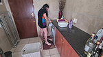 81Got a surprise piss by my bf as I did laundry human toilet