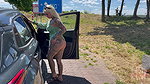 23SteffiBlond TRAVEL WITH STEF vor der cam live abgest SPONTAN und GEIL