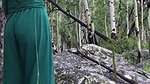 unning Girl Pees in The Woods Risky Public Pee