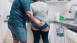 Romantic Indian Couple – Wife’s Ass Spanked, fingered and Boobs Squeezed in the Kitchen