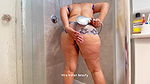 Pussy Washing – Beautiful Thick Step Mom Taking Shower – Big Ass Shaking, Bra & Panty Flaunt