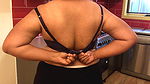 Hot Brown Desi Milf changes her bra