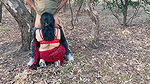 Horny Indian Housewife Cheating with Friend – Giving Deep Throat in Outdoor – Saree Sex(1)