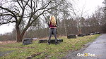 Blonde Babe Delphine Pees Outside In Public Got2pee